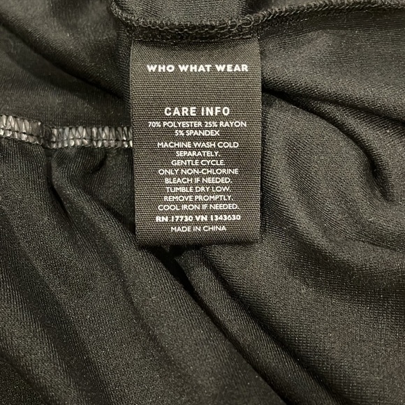 Who What Wear Black Puff Sleeve Black Dress - Picture 6 of 6